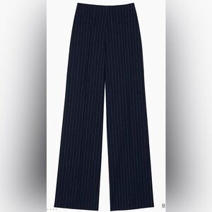 BOSS Navy Pants with Pinstripe Pattern